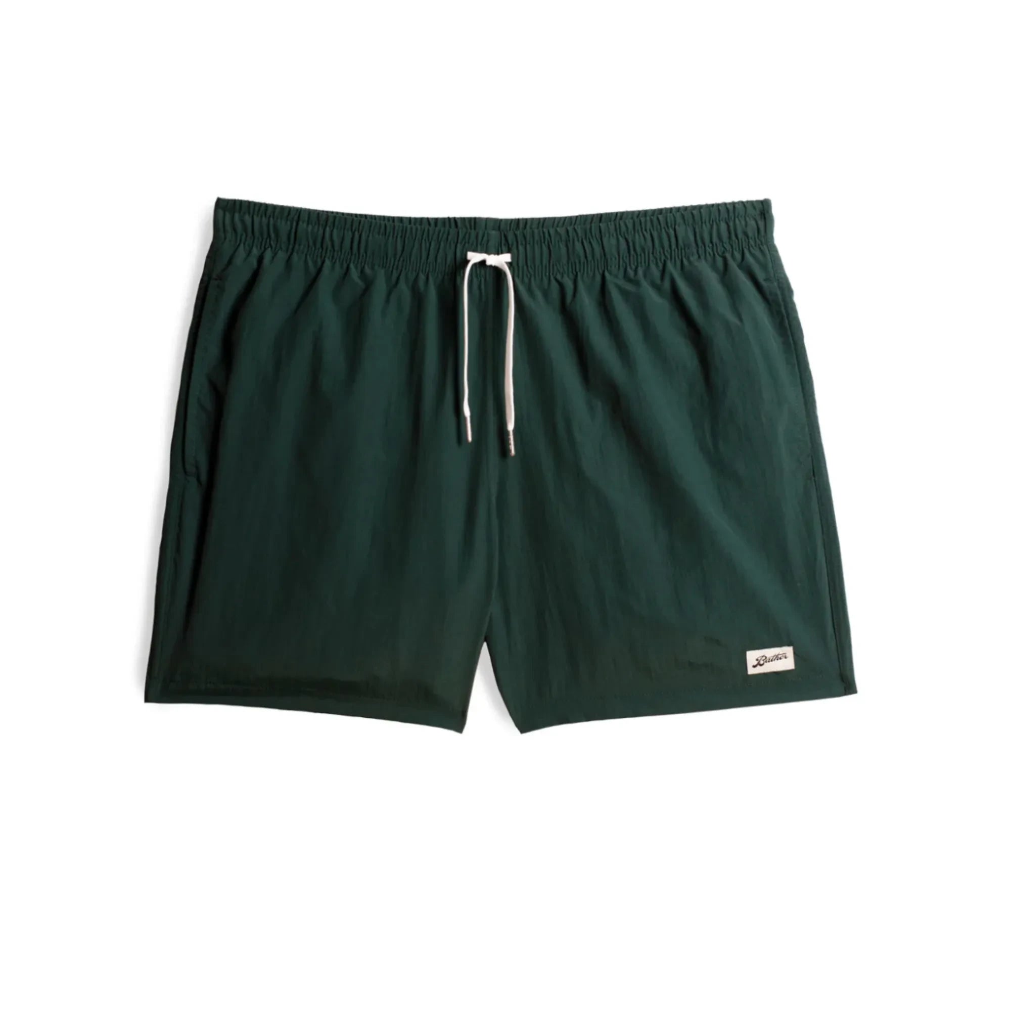 Bather - Flat Recycled Swim Shorts | Chrome Green