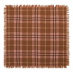 Bompard - Mini Checkered Tartan Cashmere Scarf | Brown
