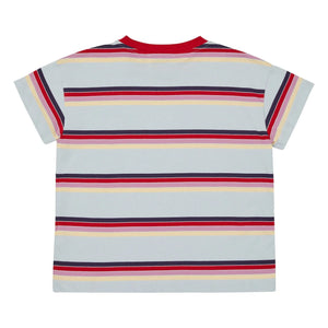 Main Story - Loose-fitting striped organic cotton T-shirt | Pale blue