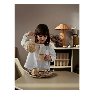 Ferm Living Kids - Rattan Tea Set | Natural