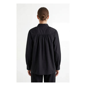 BELLEPIECE - Paxos Cotton Voile Blouse | Black