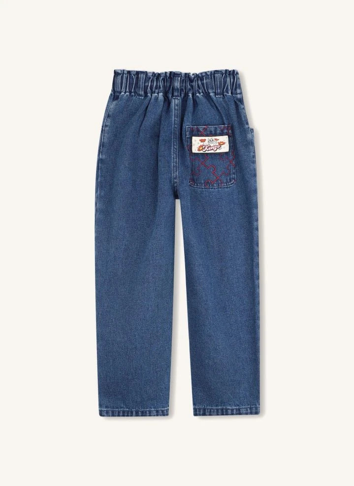 Kenzo - Düz Kesim Elastik Jean | Mavi