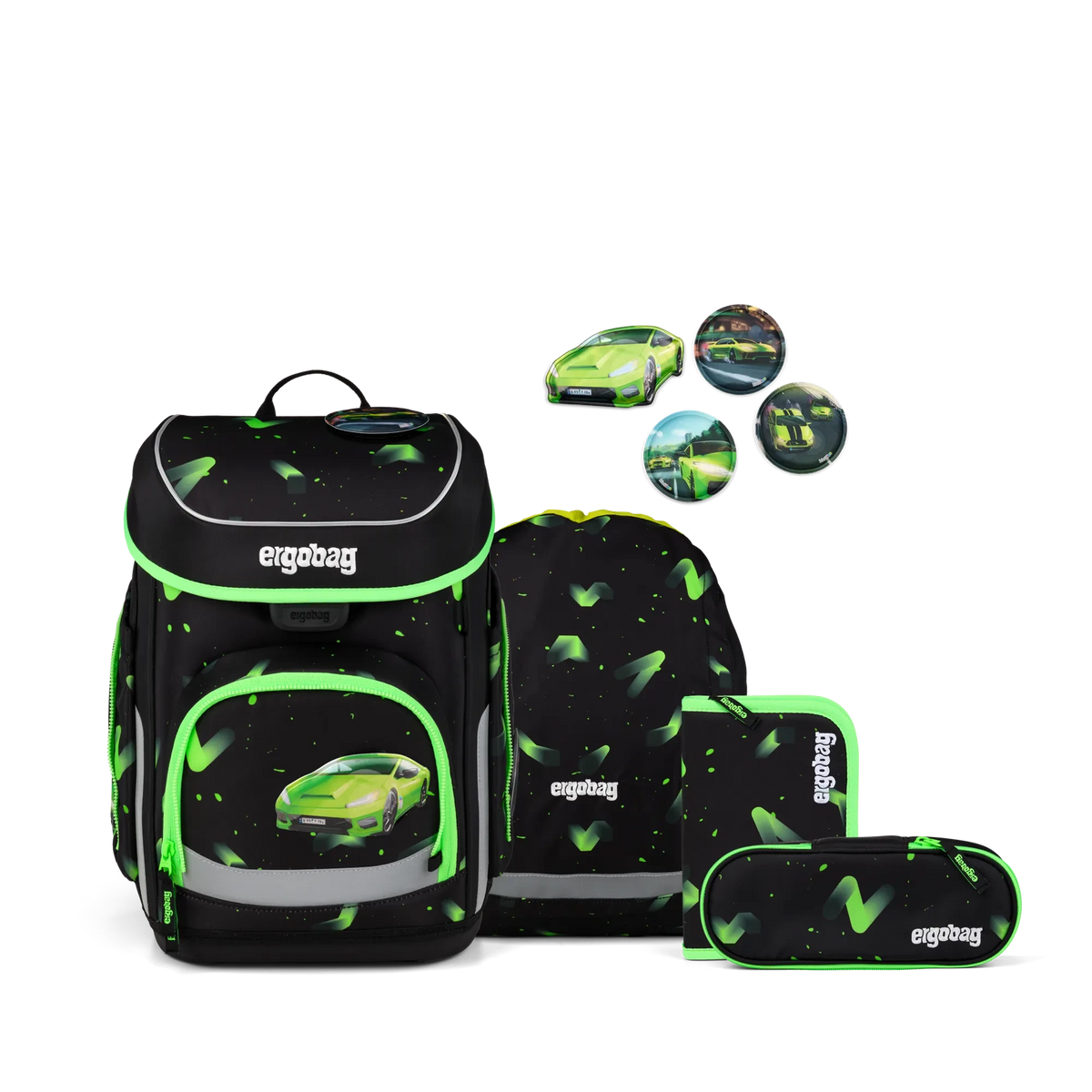 Ergobag - School Backpack Set cubo Beary Fast Lane