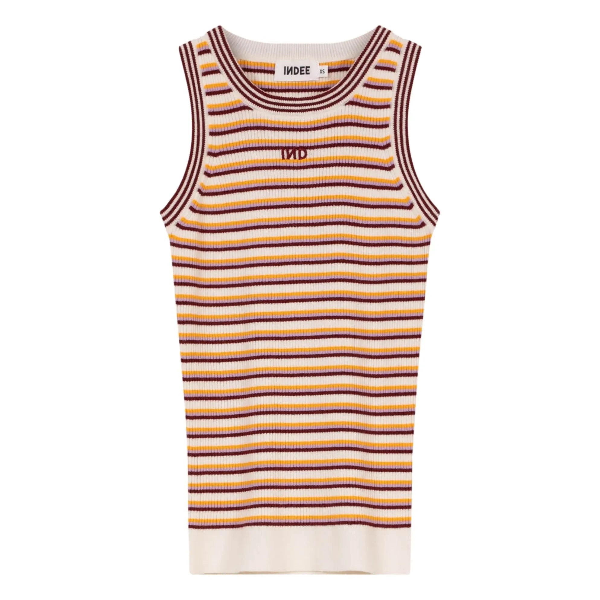 Indee - Venerdi Striped Tank Top | Burgundy