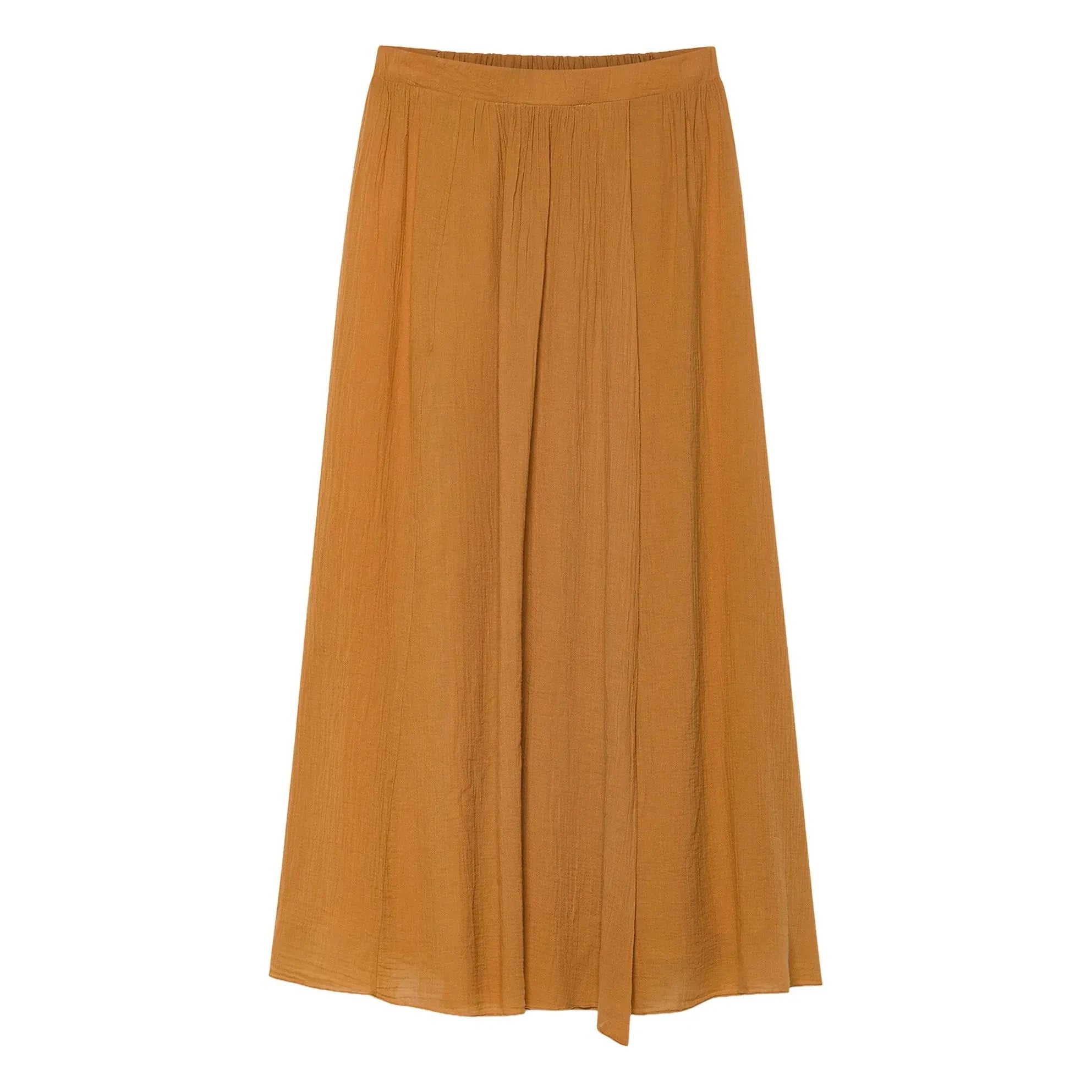Pomandère - Organic Cotton Muslin Skirt | Apricot