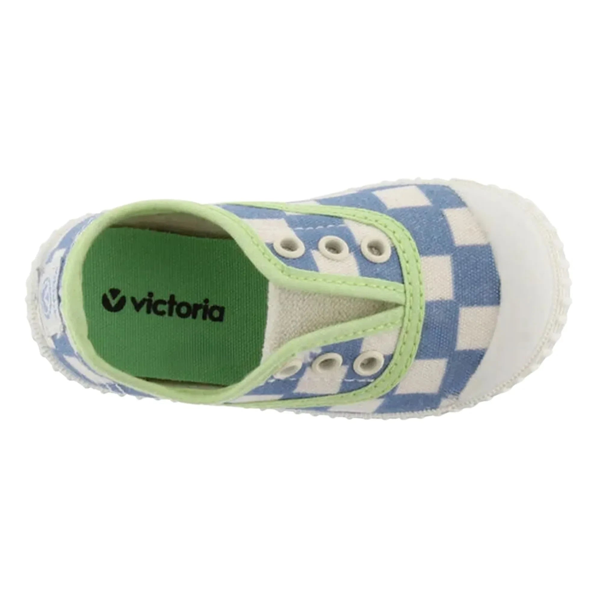 Victoria - Canvas Checkered Sneakers | Blue