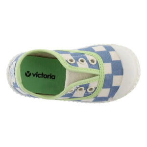 Victoria - Canvas Checkered Sneakers | Blue