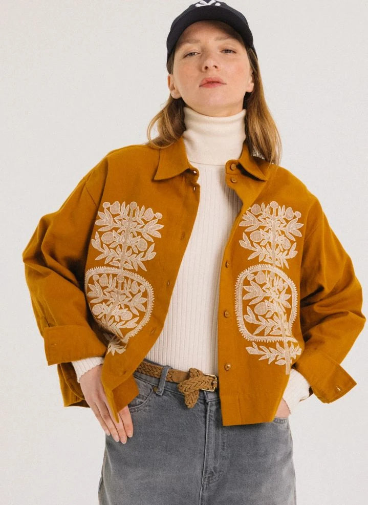 Tinsels - Usk Pamuklu Overshirt | Yellow Curry rengi