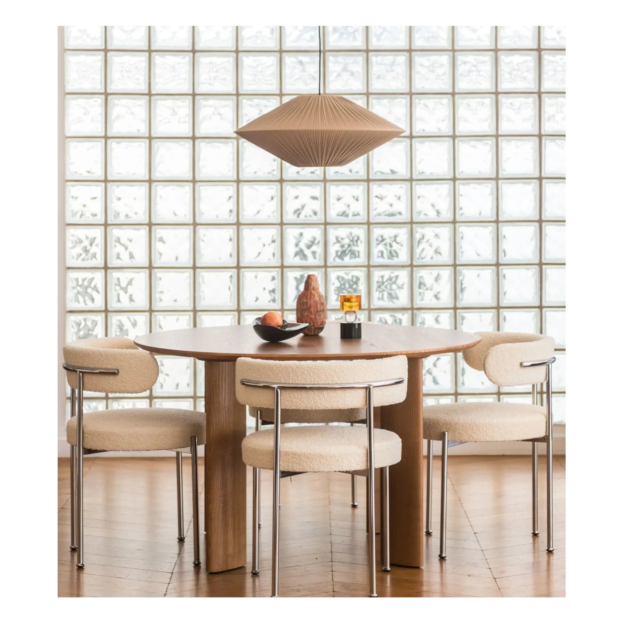 The Socialite Family - Brera Pleated Cotton Pendant Lamp - EU version (220 V) | Sand