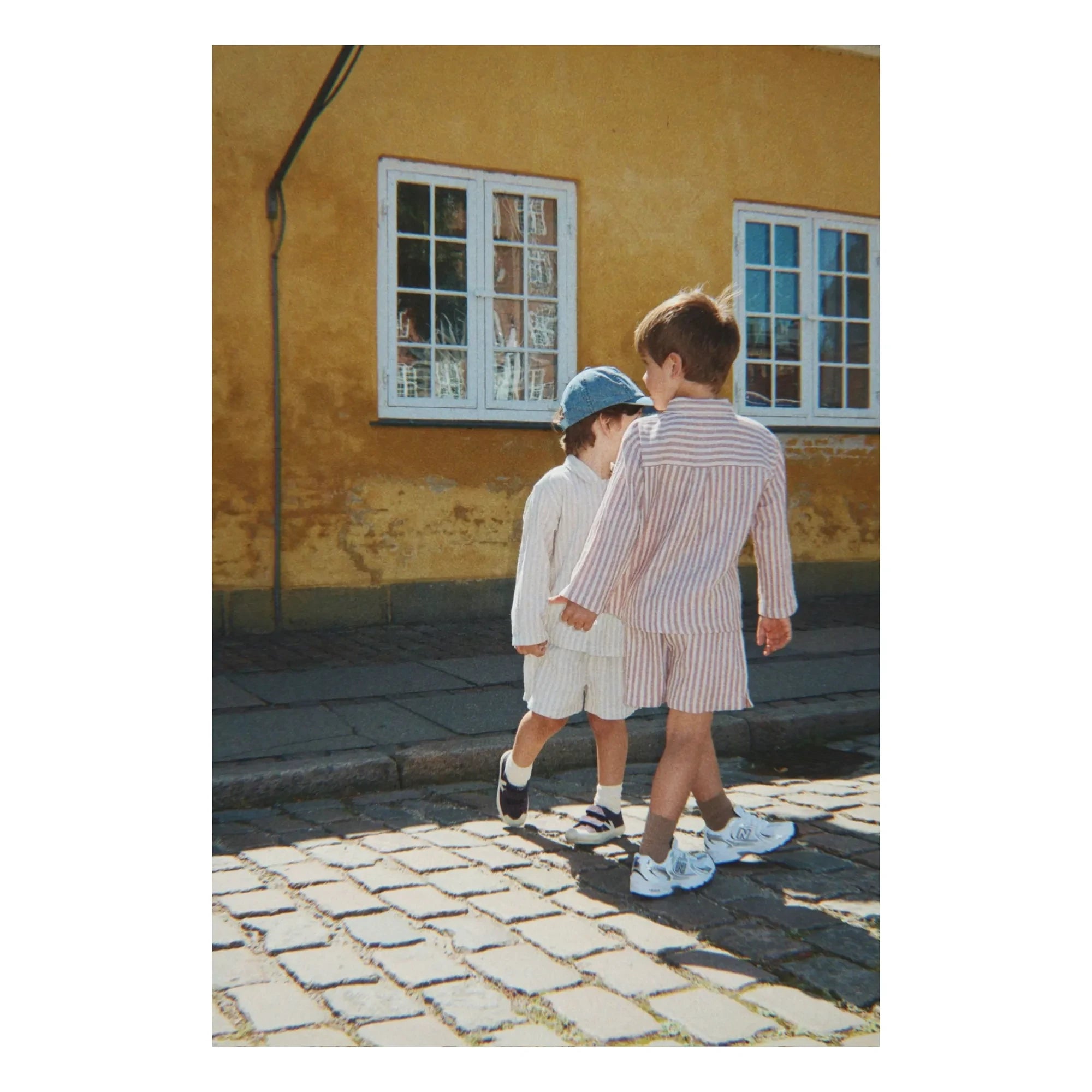 Konges Sløjd - Ely Striped Organic Cotton Shorts | Red