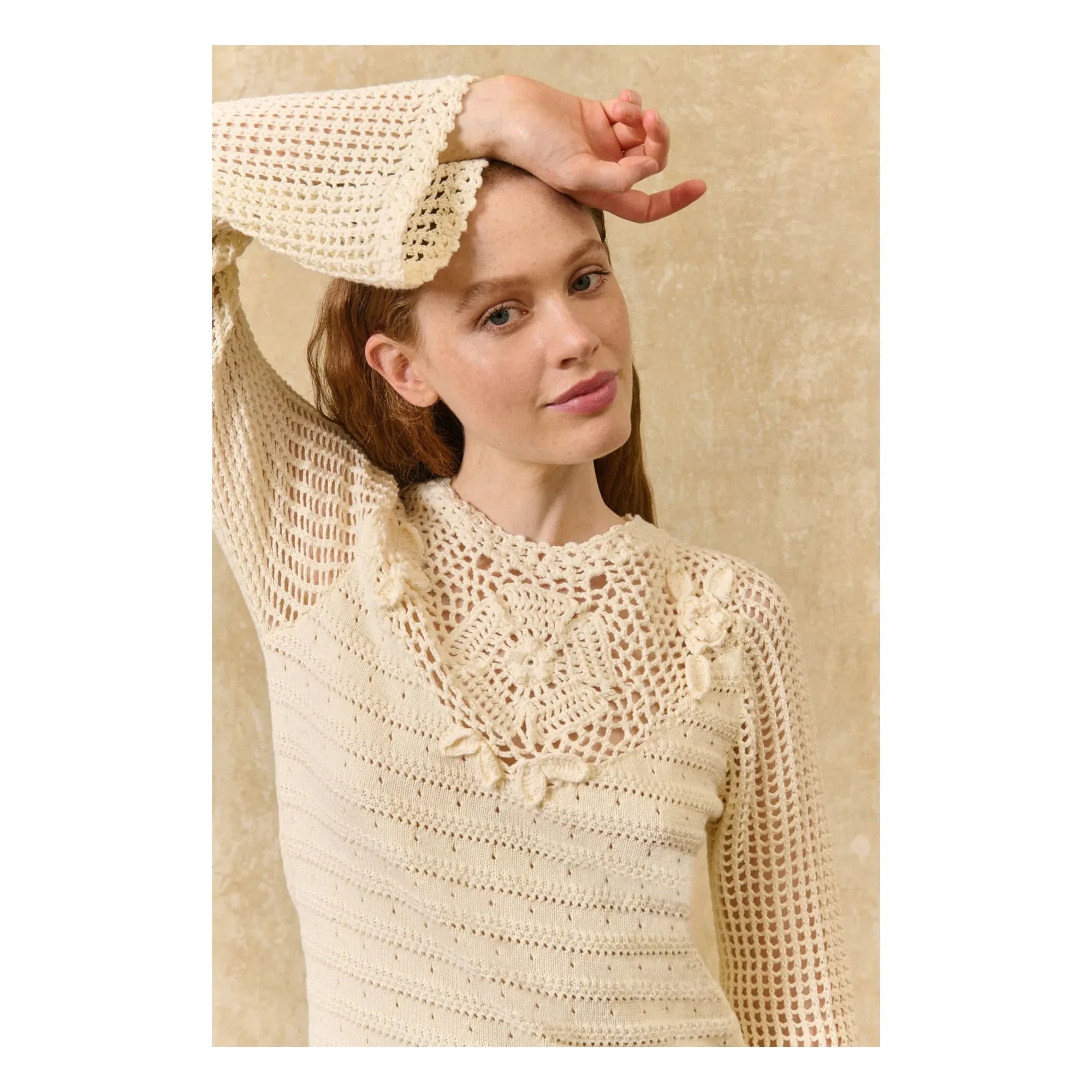 Louise Misha - Eleonora Cotton Dress | Cream
