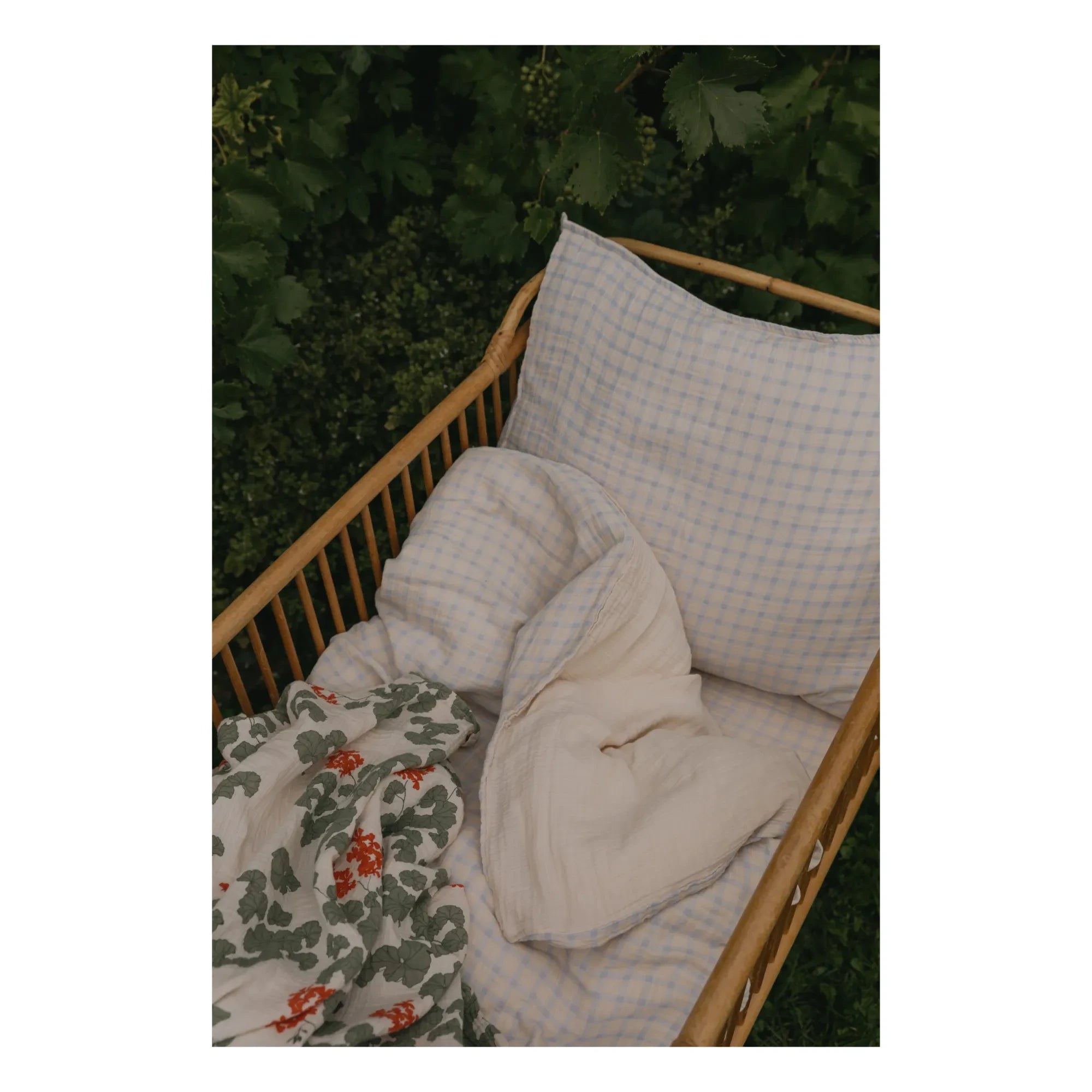 garbo&friends - Gingham Sky Duvet Cover Set | Light Blue