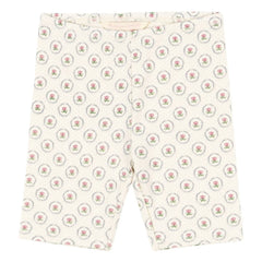 Konges Sløjd - Organic Cotton Geometric Bicycle Shorts | Ecru