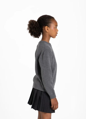 Smallable Kid - Cagnaby Organic Cotton Sweater | Gray Melange