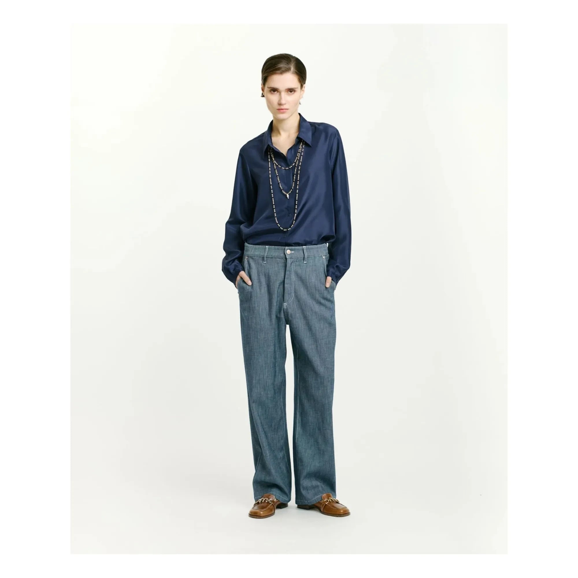 Momoni - Fuchsia Jean Bis | Denim Blue