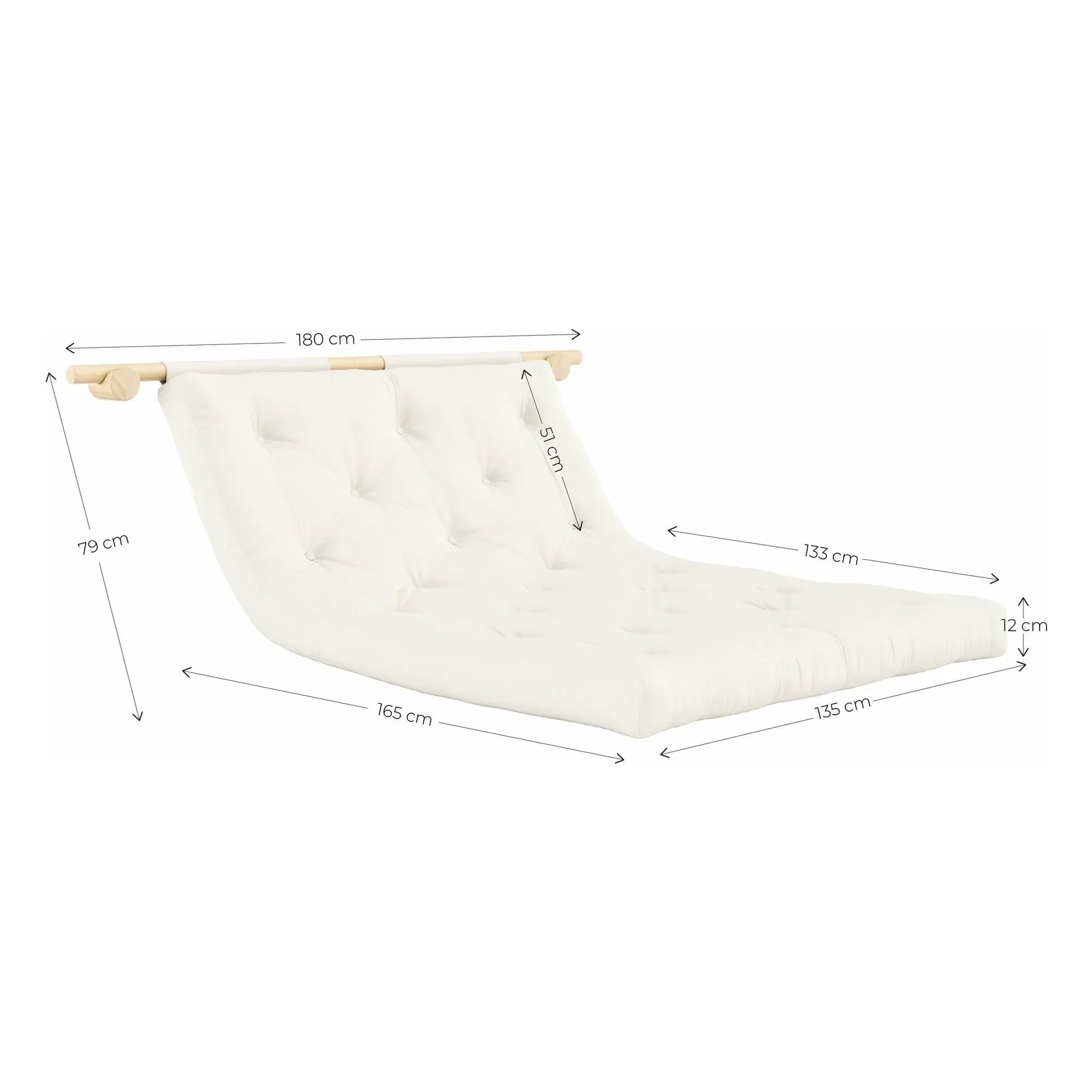 Karup Design - Wall-mounted Bedside Shelf 135x200 cm | Cream