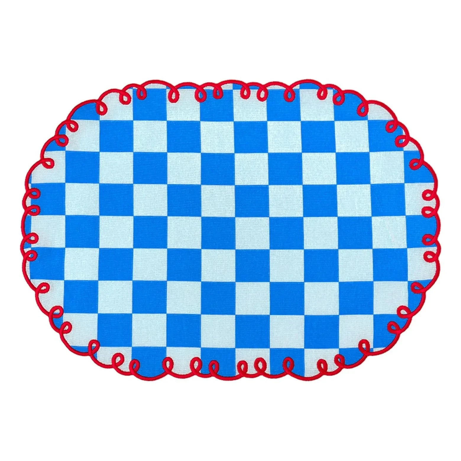Bitossi - Dama Dama Blue Polka Dot Placemats - Set of 2 | Blue