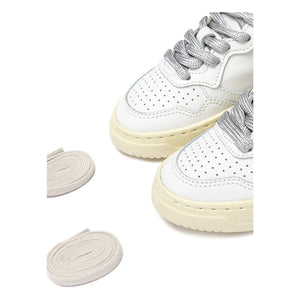 Autry - Baskets Kids Medalist Low Leather & Suede | White