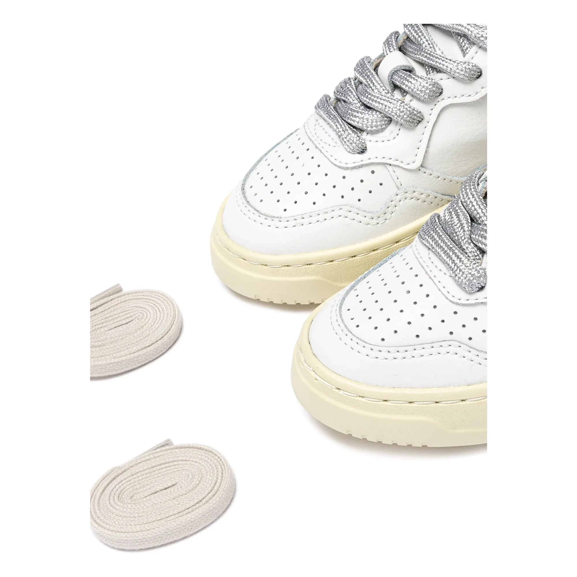 Autry - Baskets Kids Medalist Low Leather & Suede | White