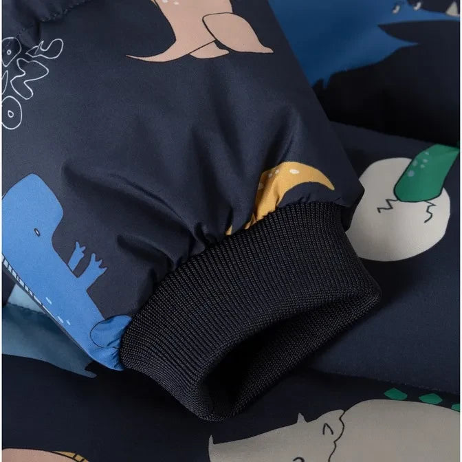 Liewood - Polle Dinosaur Padded Coat Made from Recycled Fibers | Navy