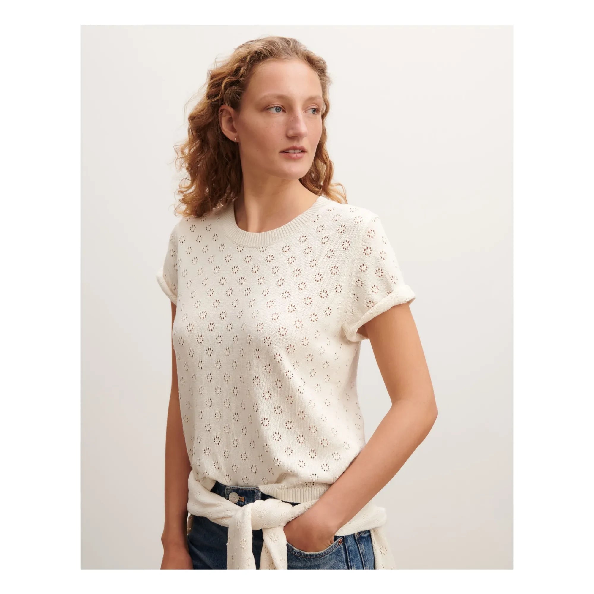 Bompard - Pointelle Silk and Cotton Sweater | Natural