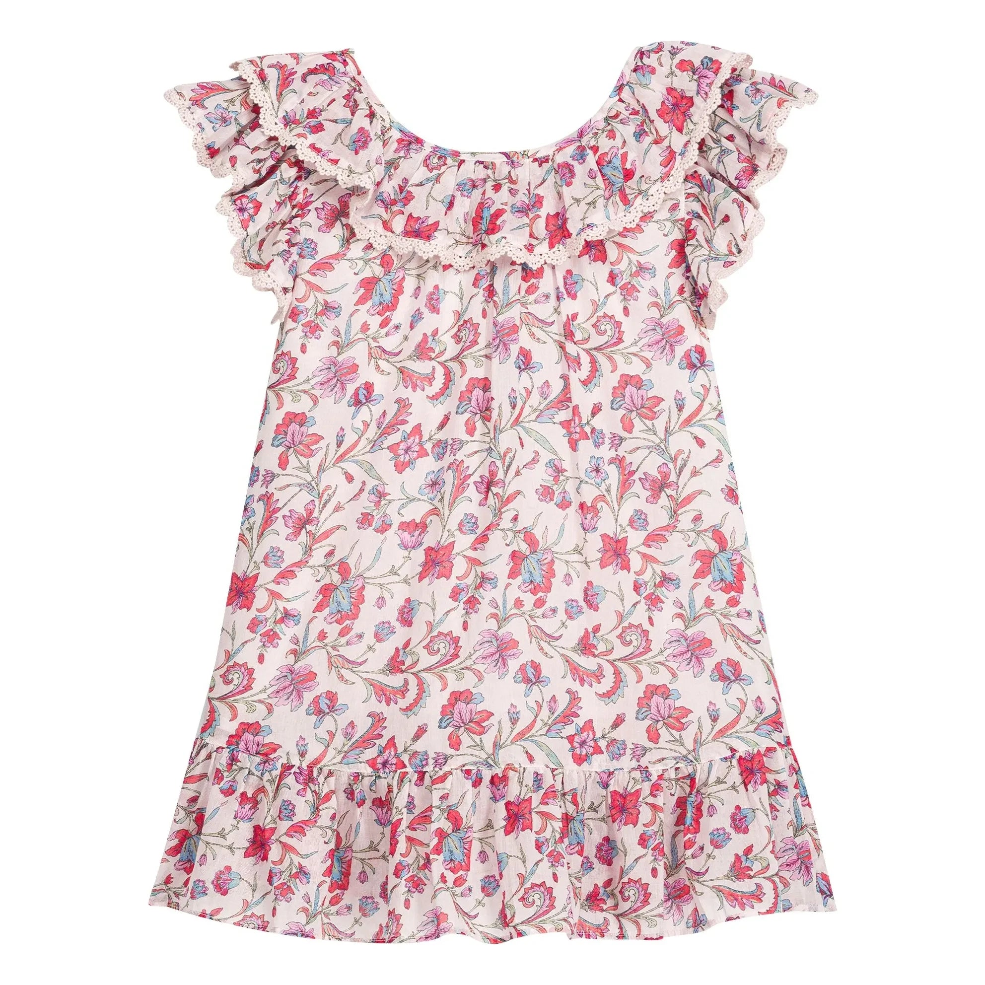 Louise Misha - Natiyana Floral Organic Cotton Dress | Cream