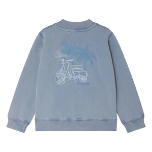Bonpoint - Loreto Organic Cotton Bomber Jacket | Azure Blue