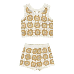 Rylee + Cru - Pleated Top and Shorts Set | Ecru
