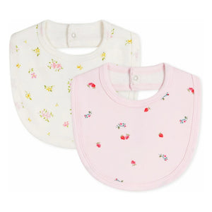 Petit Bateau - Pink Floral Bibs