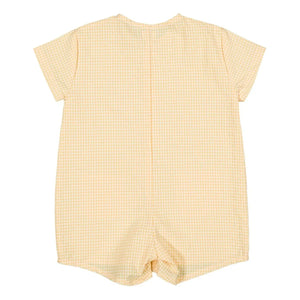 Loir - Arsène Vichy Organic Cotton Romper | Yellow