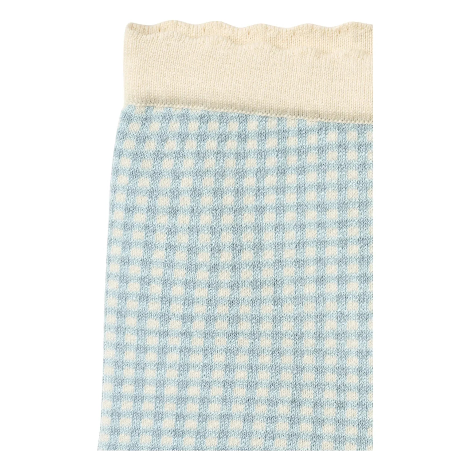Copenhagen Colors - Organic Cotton Jacquard Checkered Shorts | Light Blue