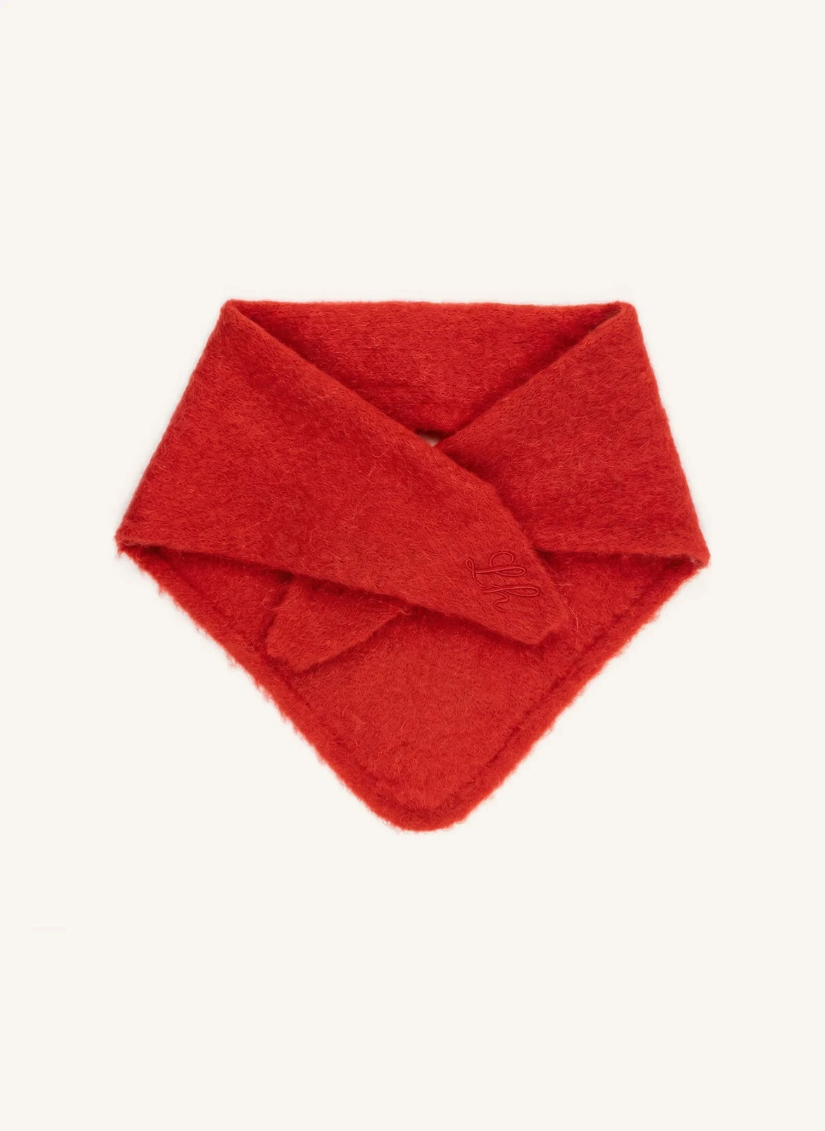 Leon & Harper - Mira Mohair and Merino Triangle Shawl | Red