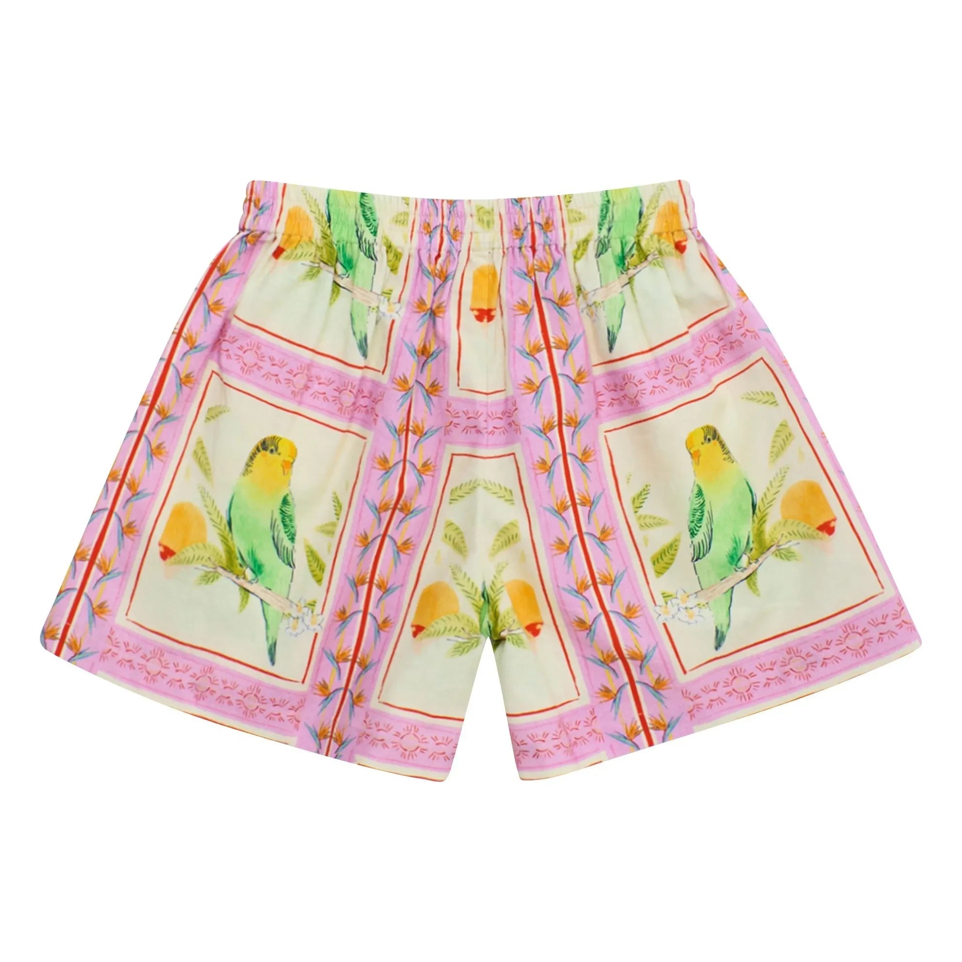Maison Mangostan - Short Patchwork Birds | Pink