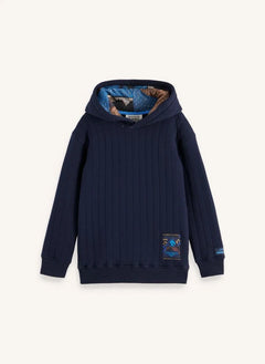 Scotch & Soda - Patchwork Kapitone Sweatshirt | Lacivert