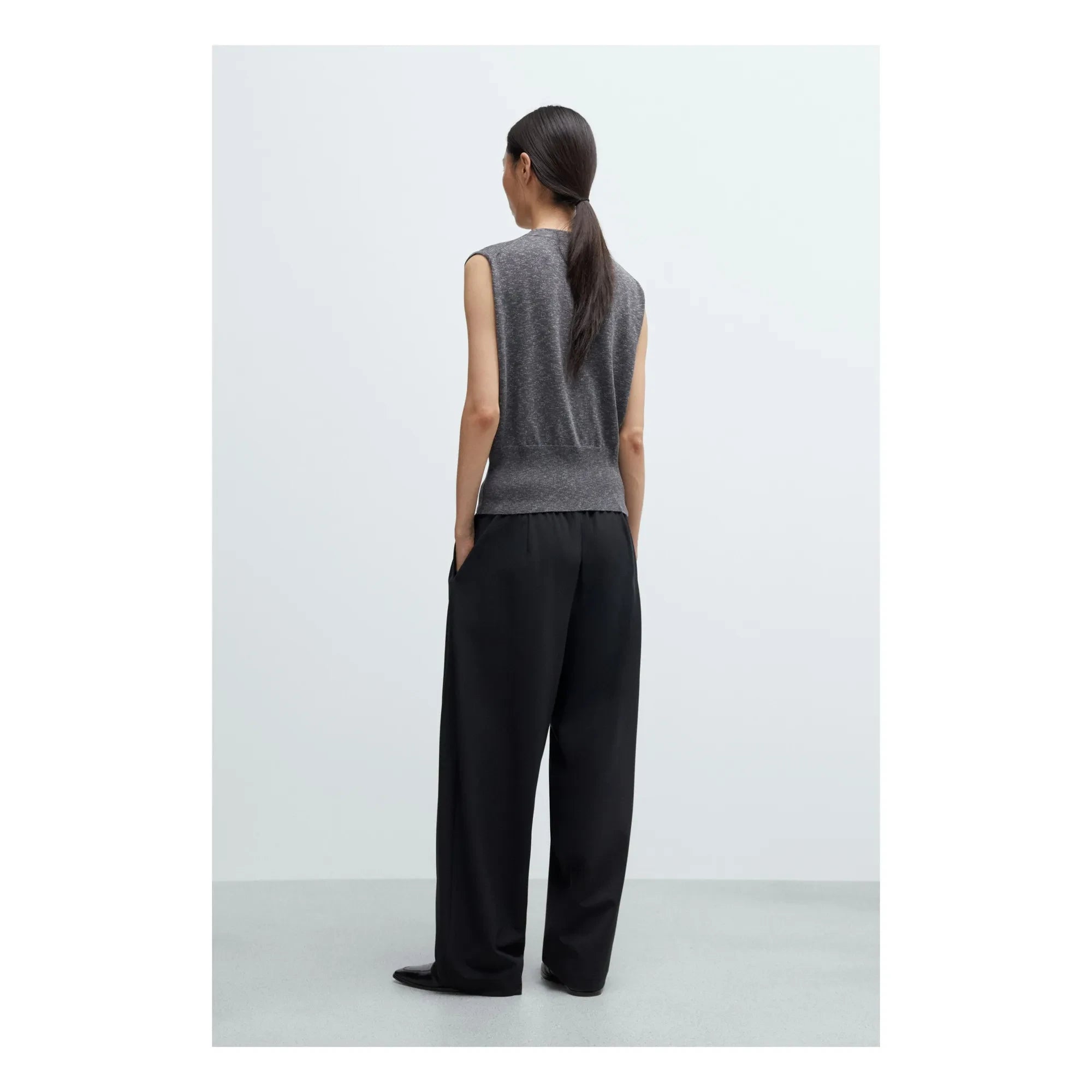 Cordera - Cotton Sleeveless Vest | Gray