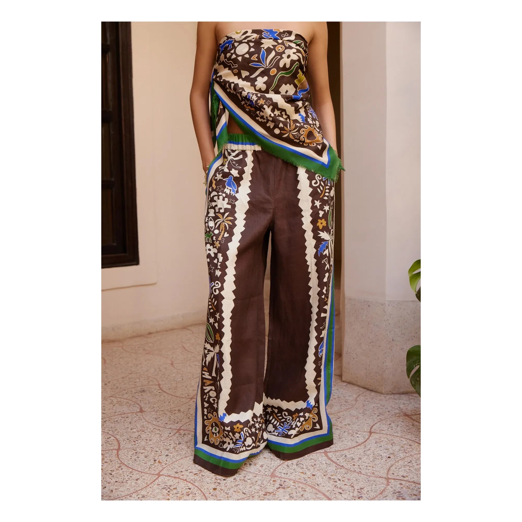 Alémais - Moroccan Linen Pants | Brown