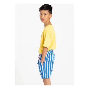 Smallable Kid - Archie Striped Swim Shorts | Electric Blue