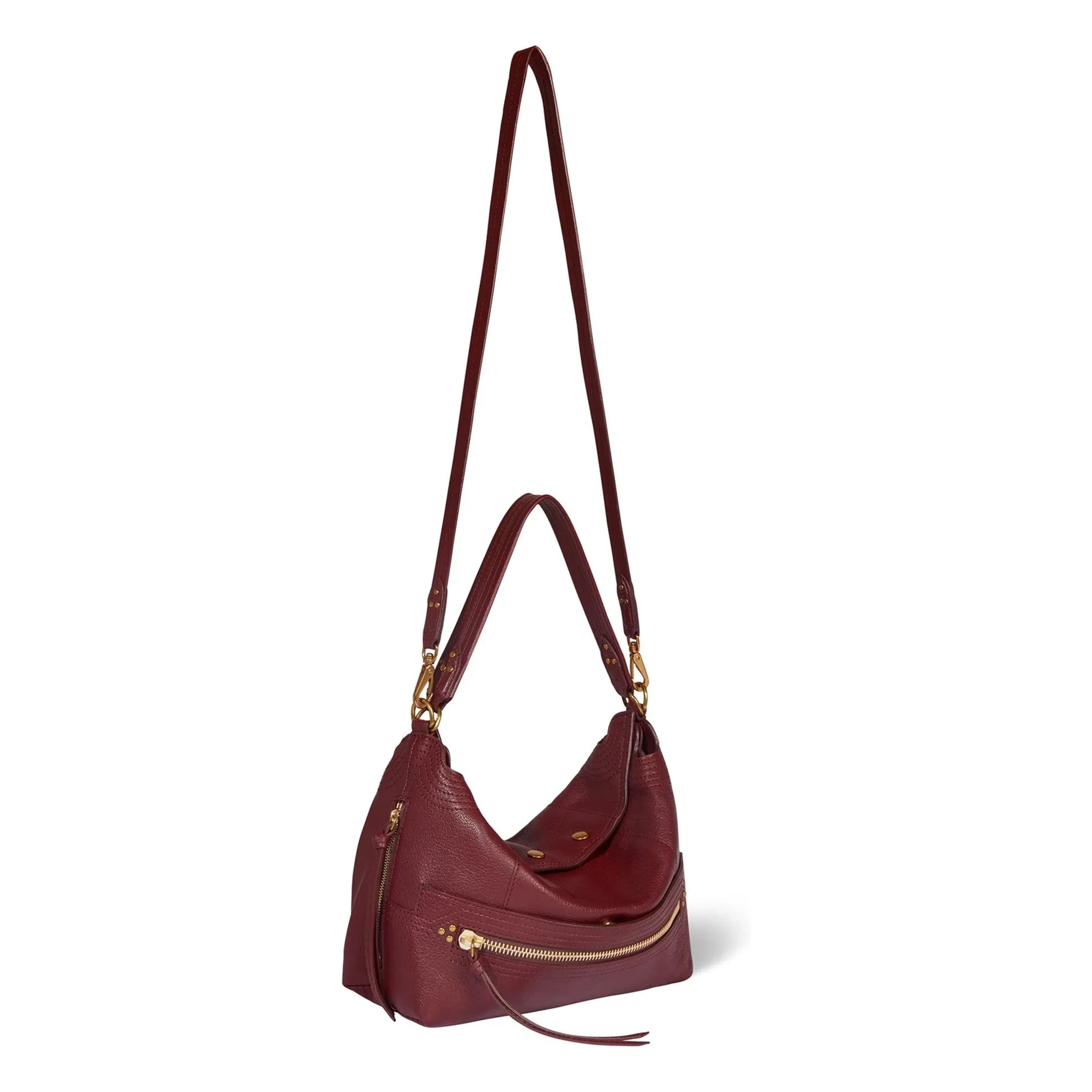 Jérôme Dreyfuss - Lucky Hobo Bag Goat | Dark red