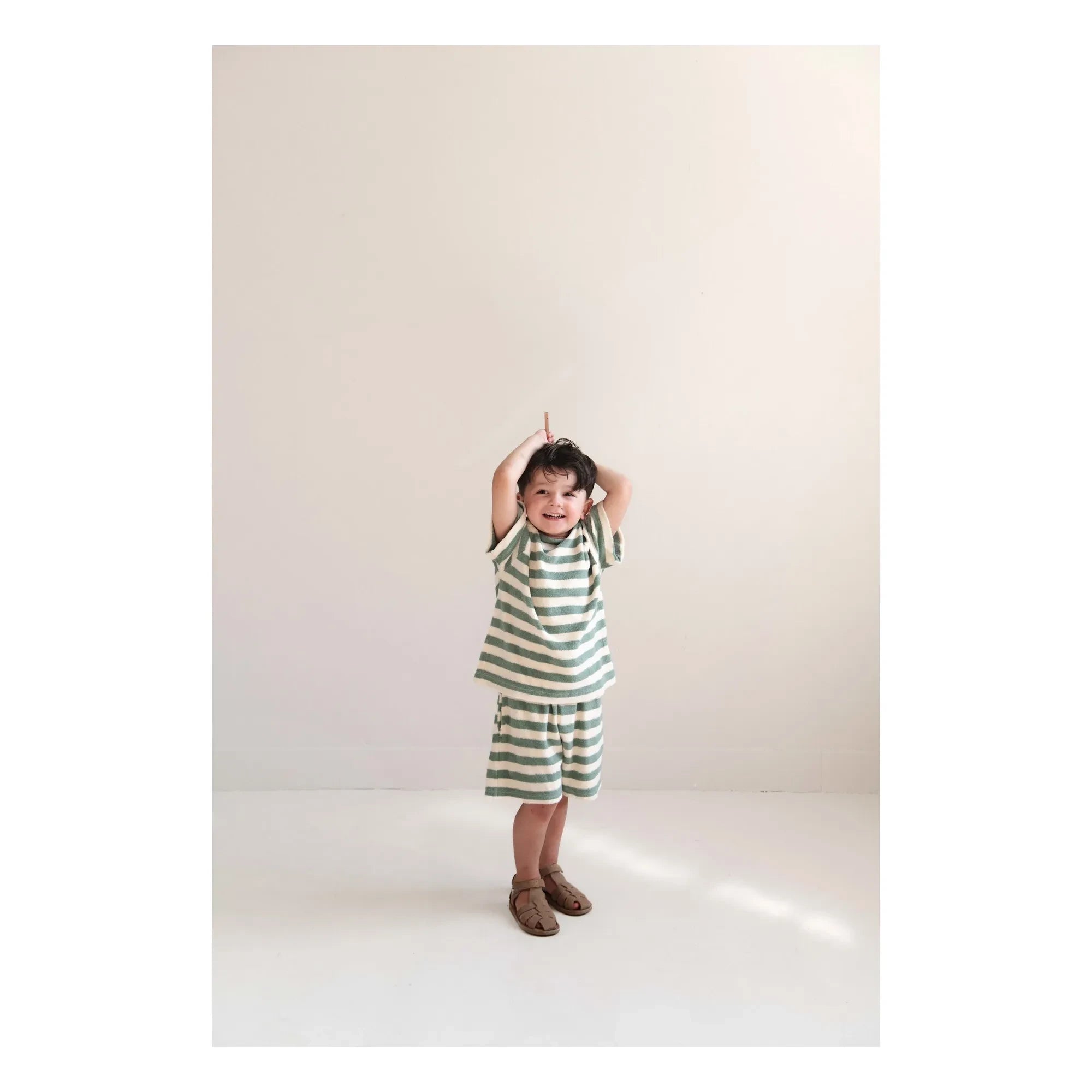 Jenest - To Rayé Organic Cotton T-Shirt | Khaki