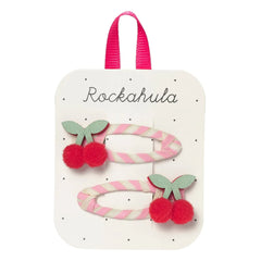 Rockahula Kids - 2-Pack Striped Cherry Hair Clips | Pink