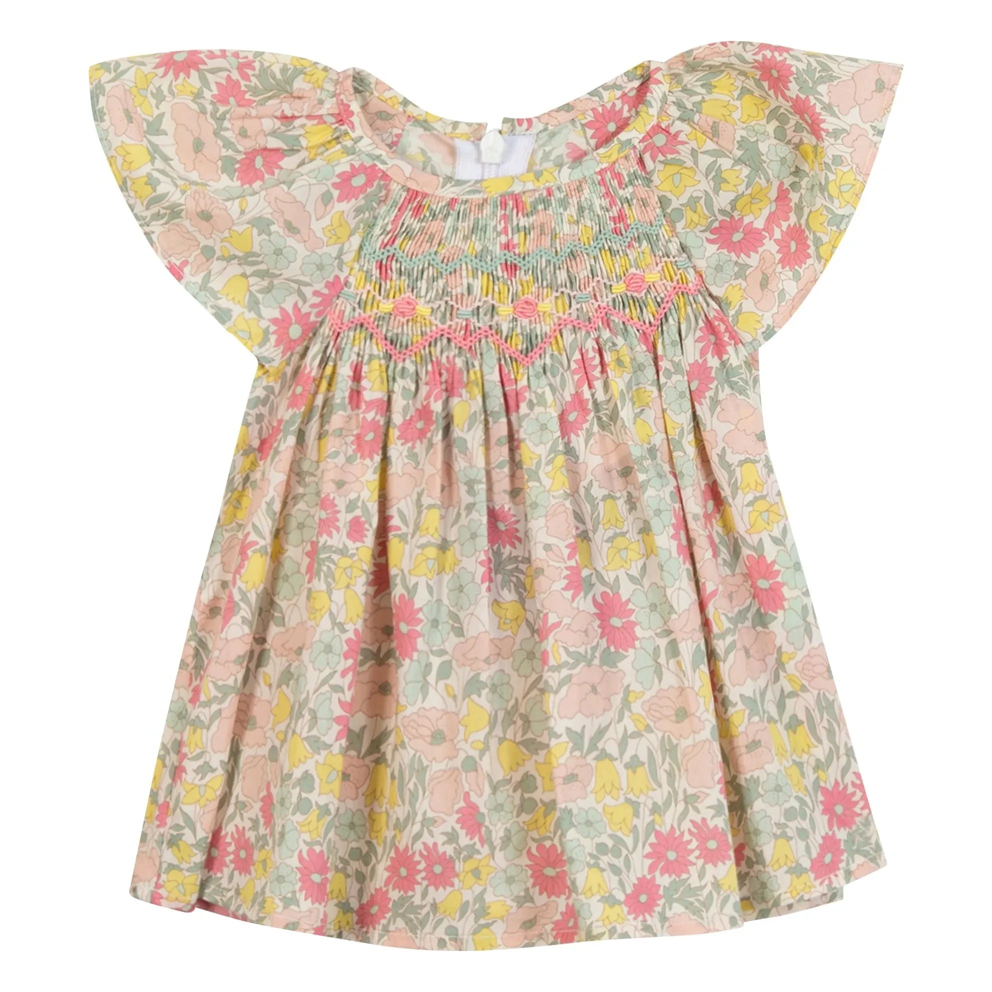 Tartine et Chocolat - Floral Gathered Blouse | Yellow