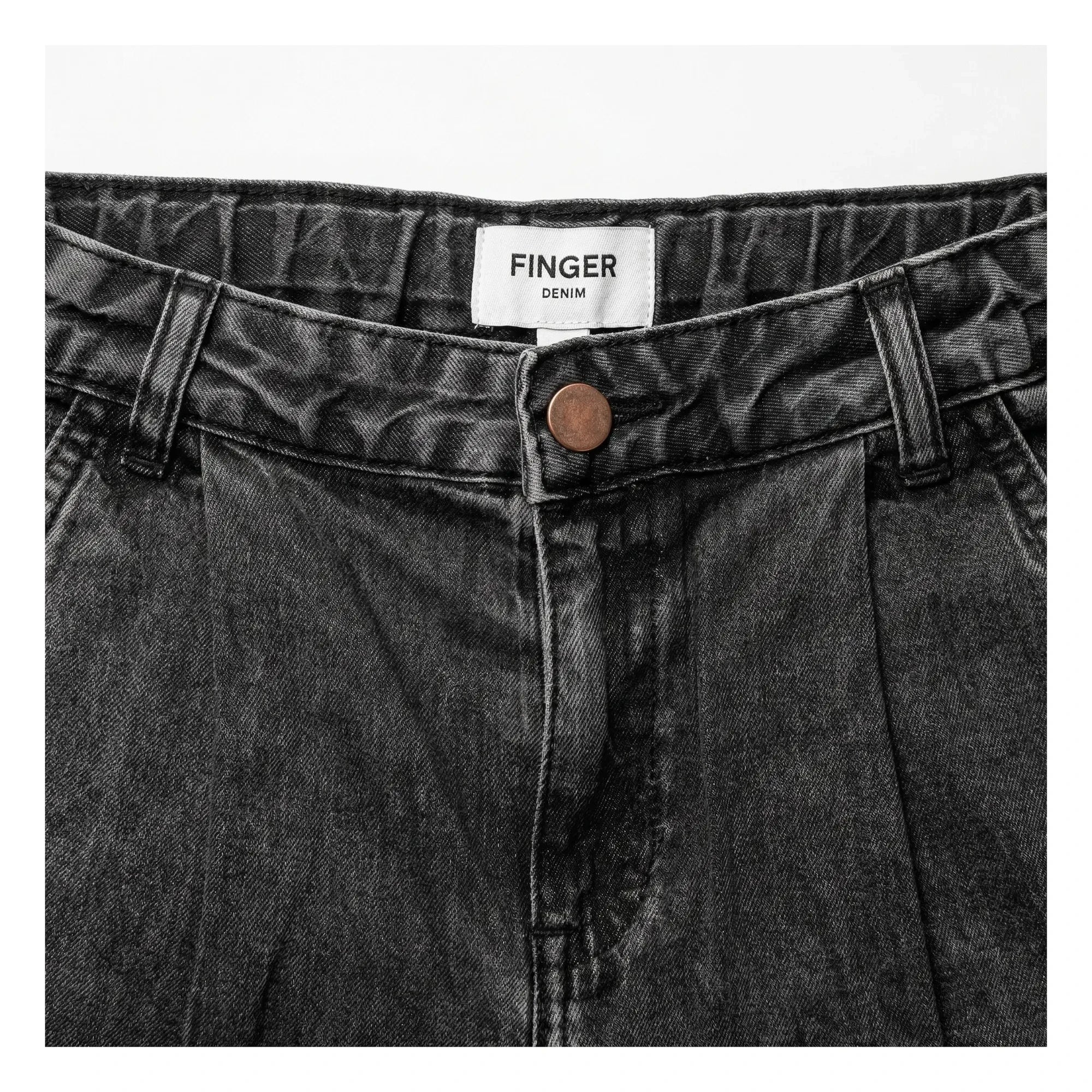 Finger in the Nose - Denim Bermuda Shorts Tate | Gray