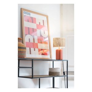 Cosin - Rattan Table Lamp Charlotte with Lampshade | Coral