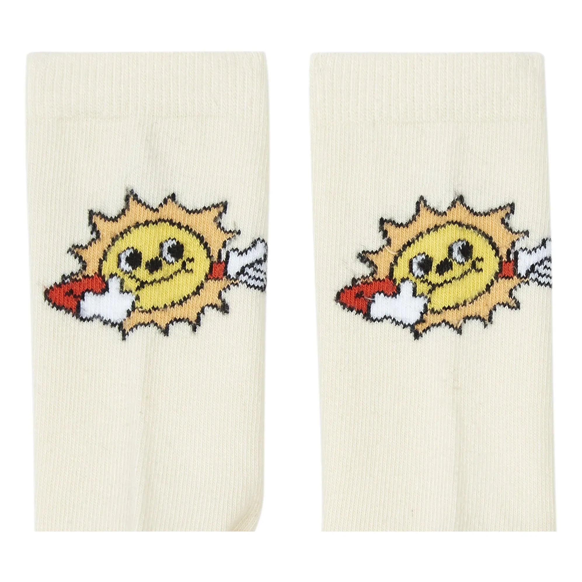 Hundred Pieces - Sun Striped Socks - 2 Piece Set | Off White