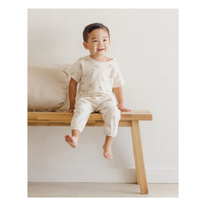 Quincy Mae - T-Shirt and Pants Set | Ecru