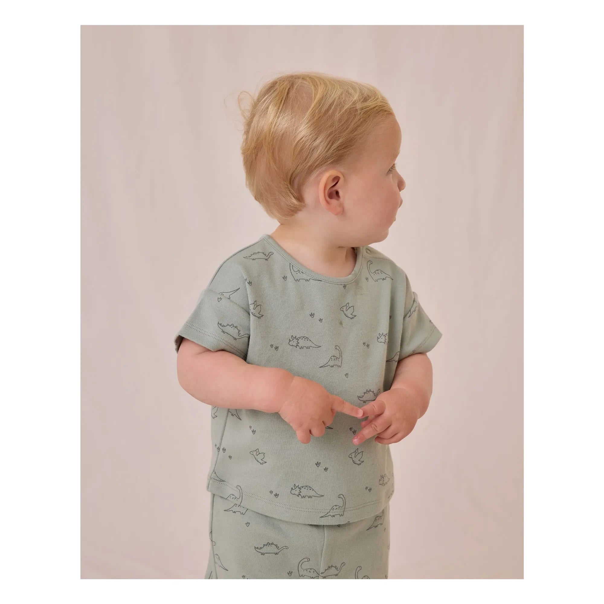 Quincy Mae - T-shirt and pants set | Pistachio Green