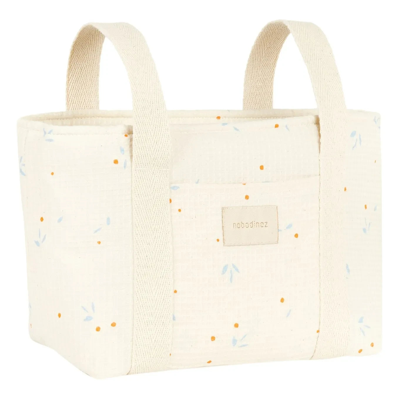 Nobodinoz - Baby Stroller Organizer Opera Orange Cherries | Beige