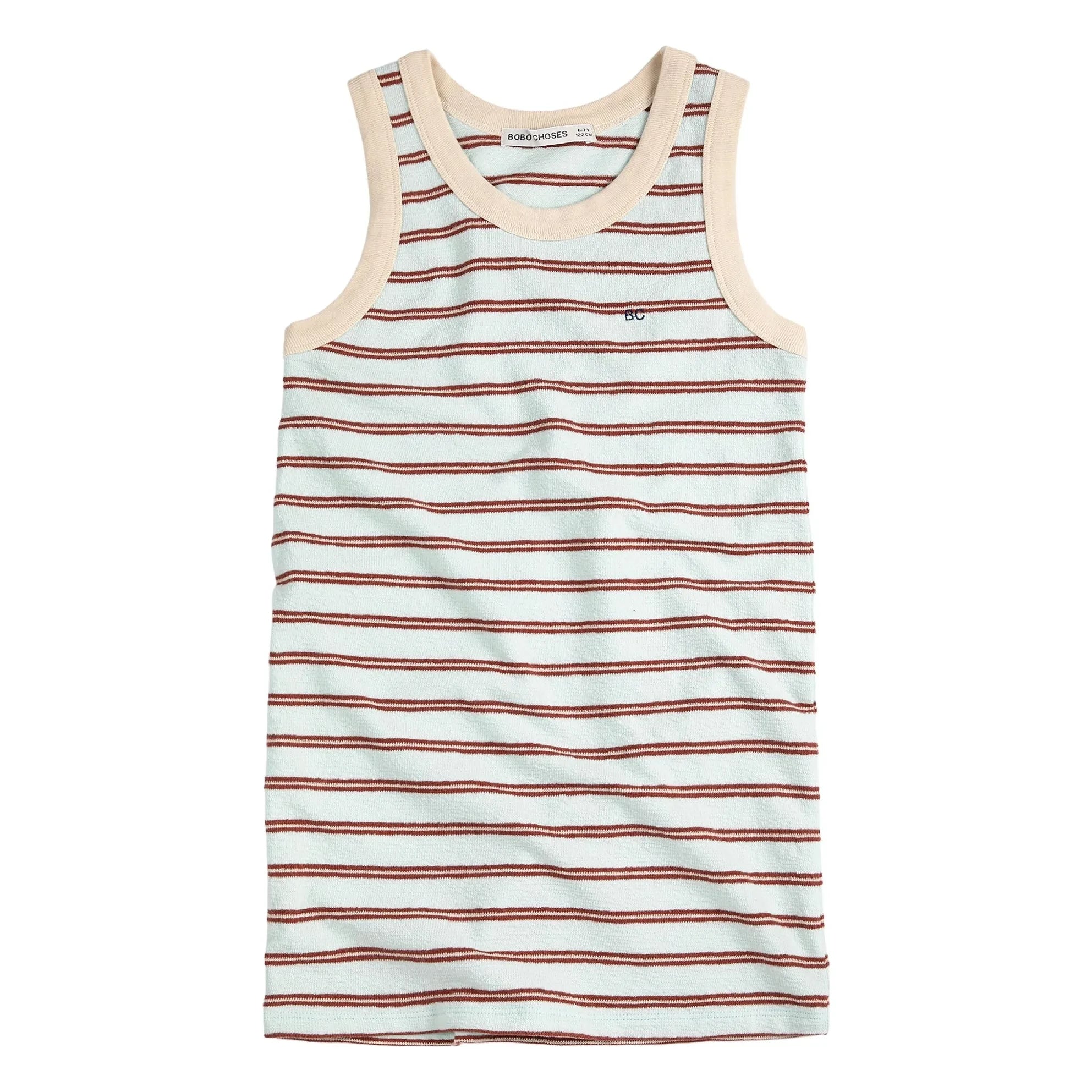 Bobo Choses - Striped Organic Cotton Tank Dress | Light Blue