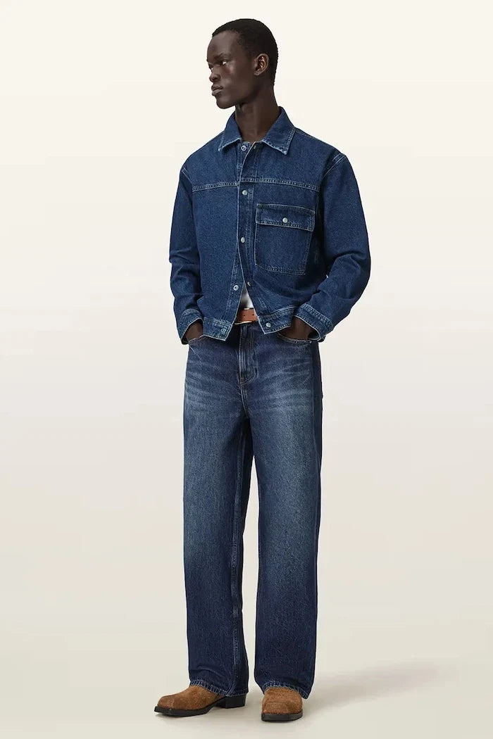AllSaints erkek denim ceket CAST
