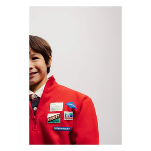 the new society - Cloudy Zip-Up Sweatshirt | Red
